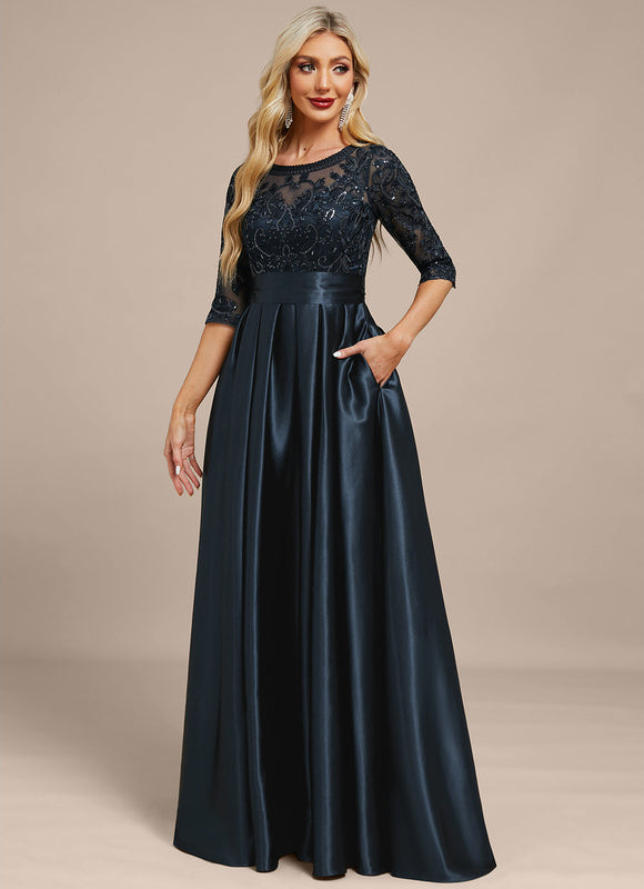 Robe Mère Mariée Satinée Élégante - gallery 3