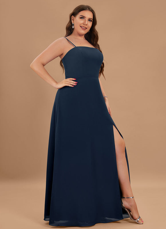 Robe Trapèze Chic Col Carré Fendue - gallery 9