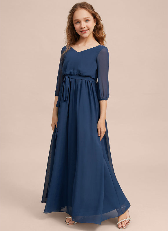 Robe Enfant Élégante Col V Nuit - gallery 3