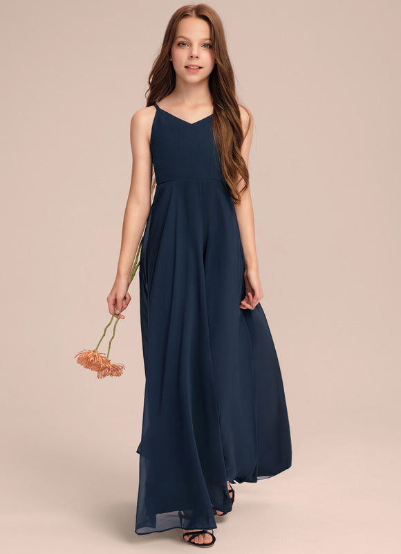 Robe Enfant Élégante Col V Nuit - gallery 1