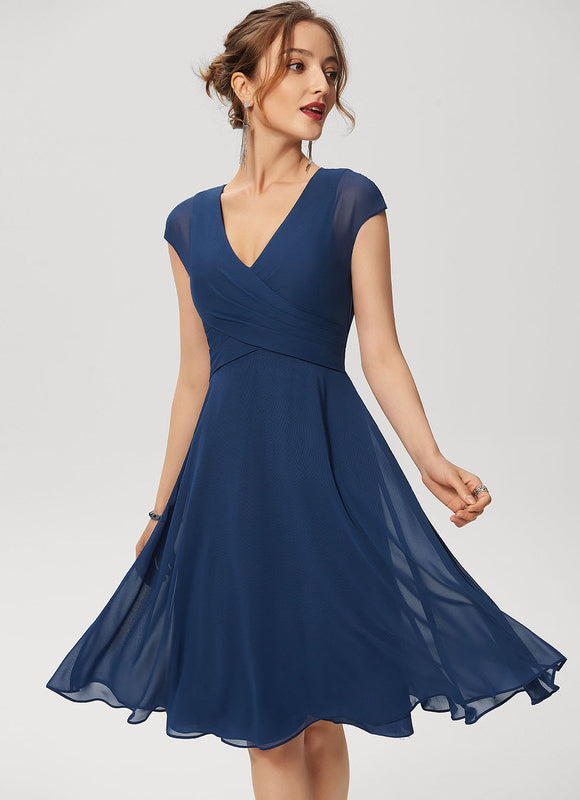 Robe Cocktail Volants Chic Nuit