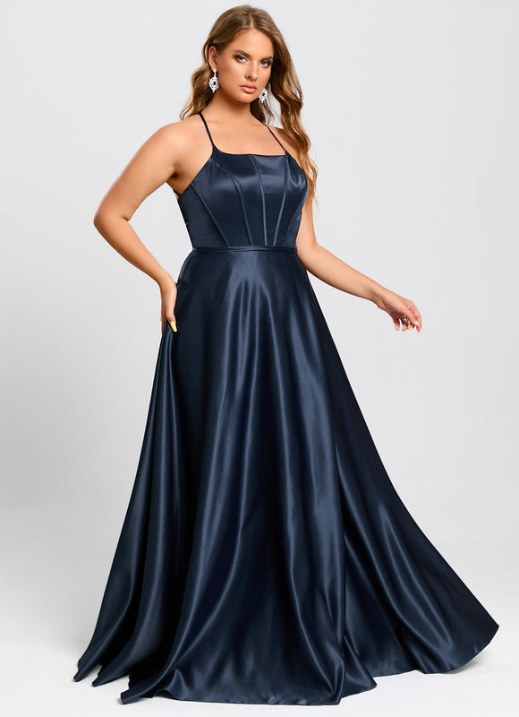 Robe Satinée Élégante Col Épuré - gallery 8