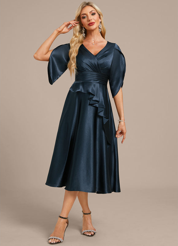 Robe Bleu Marine Automne