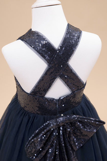 Robe Bleu Marine Tulle - gallery 9