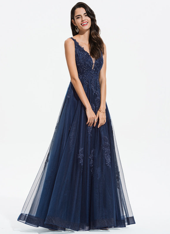 Robe De Bal Bleu Marine - gallery 2