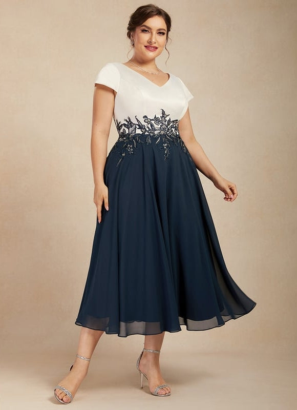 Robe Élégante Col V Satinée Chic - gallery 8
