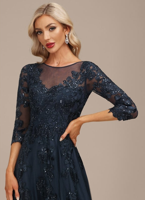 Robe De Soirée Tulle Pailletée Élégante - gallery 6