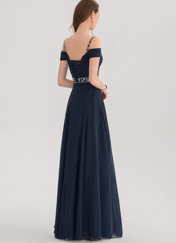 Robe Élégante Col V Paillettes Nuit - gallery 5