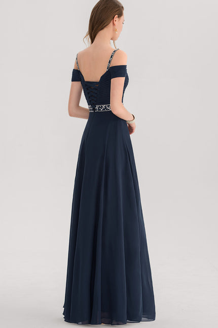Robe Élégante Col V Paillettes Nuit - gallery 2