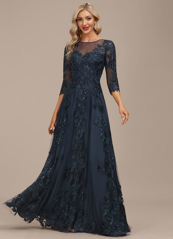 Robe De Soirée Tulle Pailletée Élégante