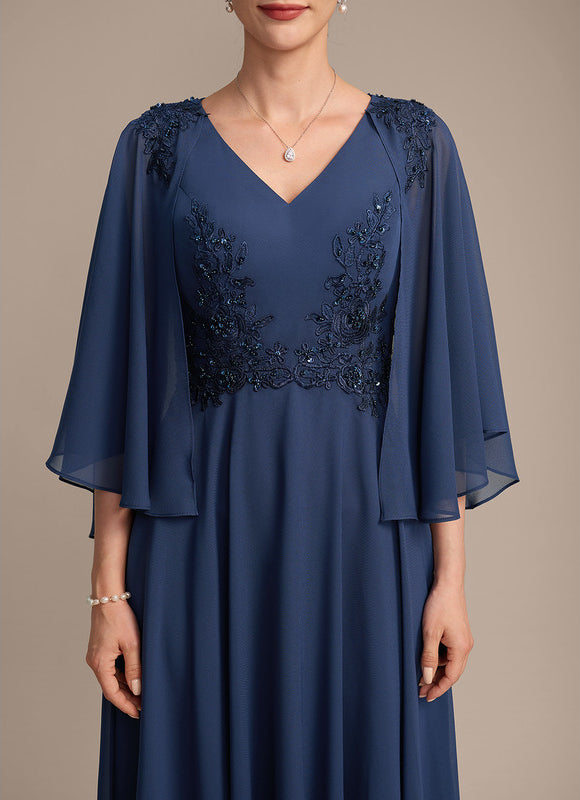 Robe Élégante Col V Paillettes - gallery 7
