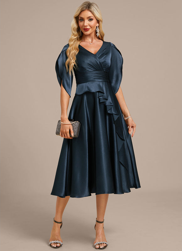 Robe Bleu Marine Automne - gallery 2