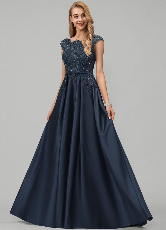 Robe De Bal Satinée Élégante Nuit