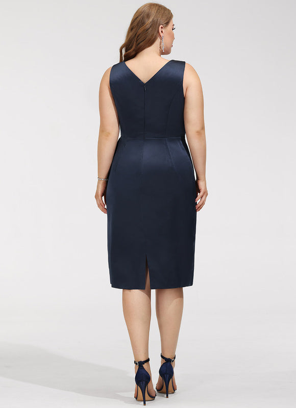 Robe Satinée Élégante Paillettes Noir - gallery 9