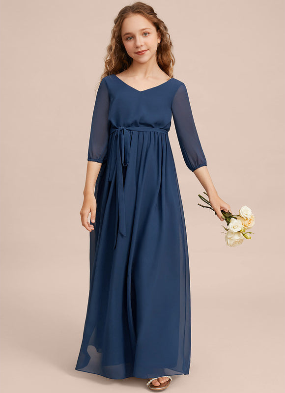 Robe Enfant Élégante Col V Nuit - gallery 5