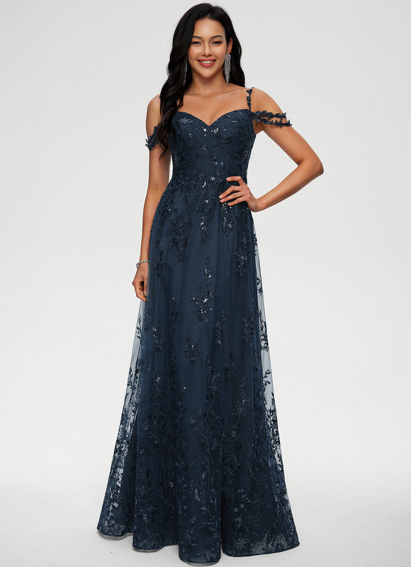 Robe De Bal Élégante Pailletée - gallery 1