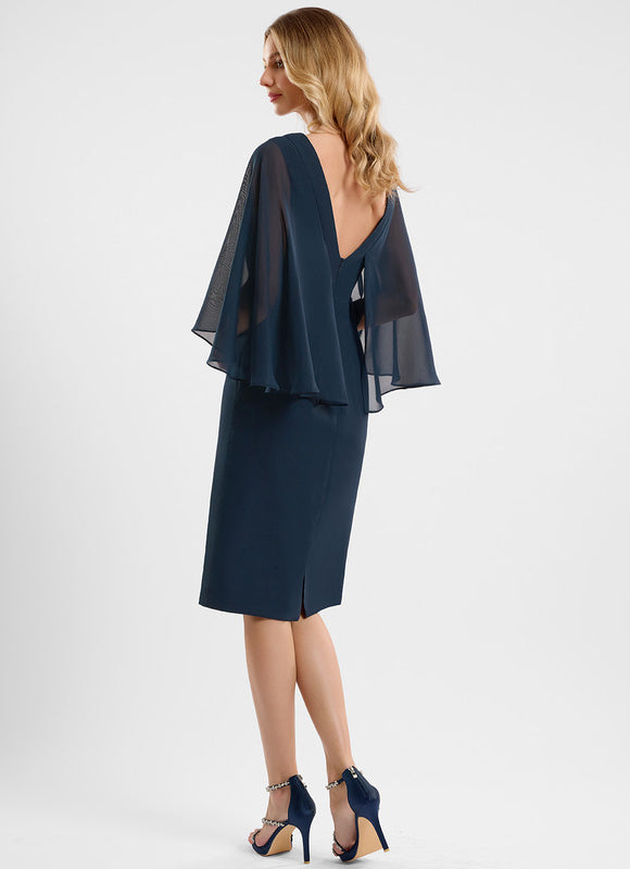 Robe Cocktail Élégante Col V Paillettes - gallery 4