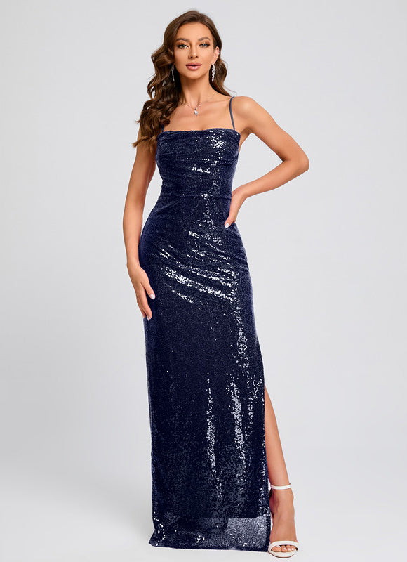 Robe Pailletée Dos Nu Élégante - gallery 3
