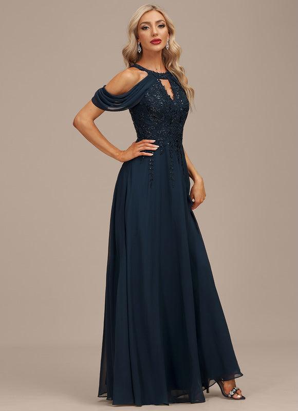 Robe Élégante Paillettes Col Dénudé - gallery 2