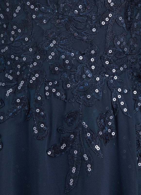 Robe De Bal Élégante À Manches - gallery 4