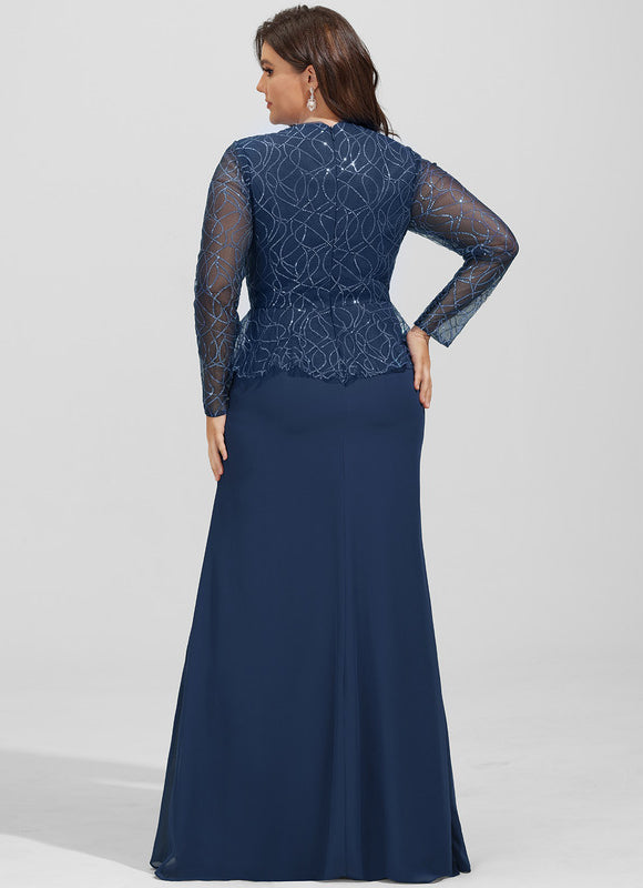 Robe Élégante Paillettes Col V Satinée - gallery 9
