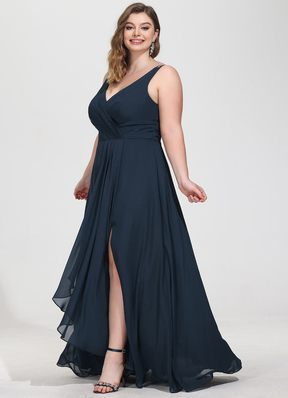 Robe Mousseline Élégante Col V Fendue - gallery 8