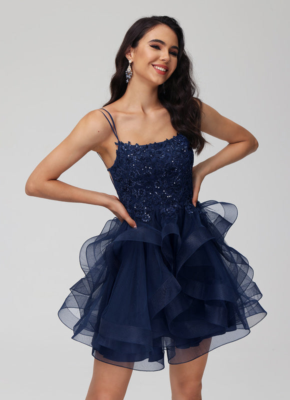 Robe De Bal Tulle Volants Chic - gallery 1