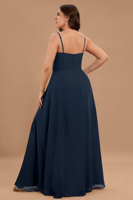 Robe Trapèze Chic Col Carré Fendue - gallery 5