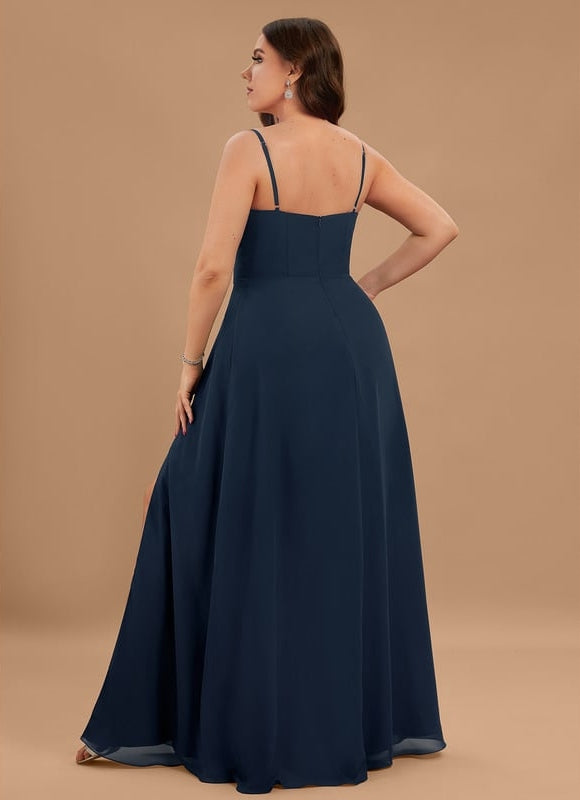 Robe Trapèze Chic Col Carré Fendue - gallery 5