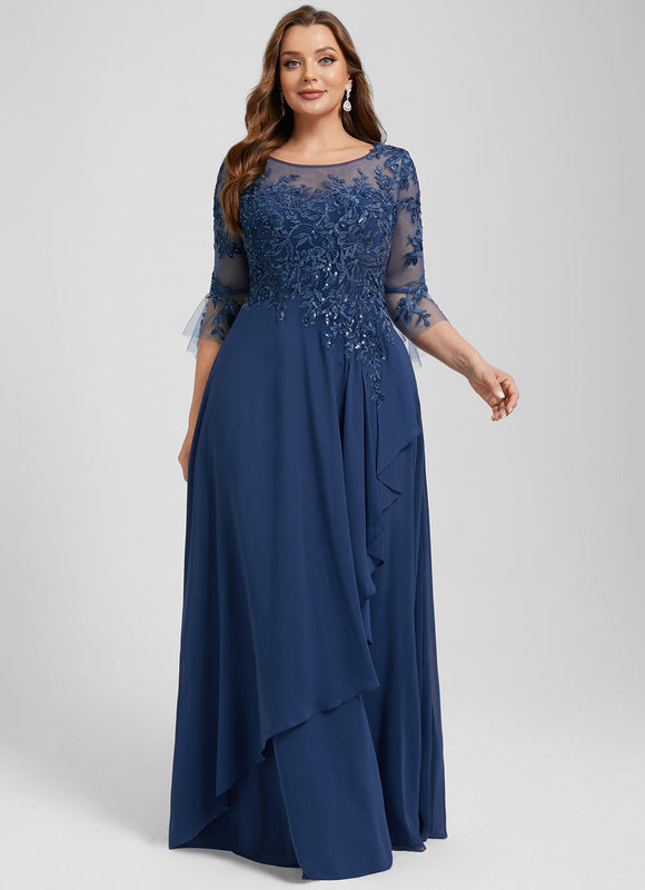 Robe Élégante Mère Mariée Volants - gallery 9