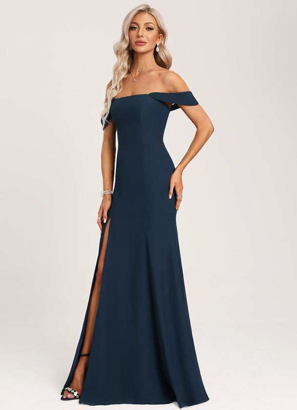 Robe Sirène Épaule Dénudée Chic - gallery 3