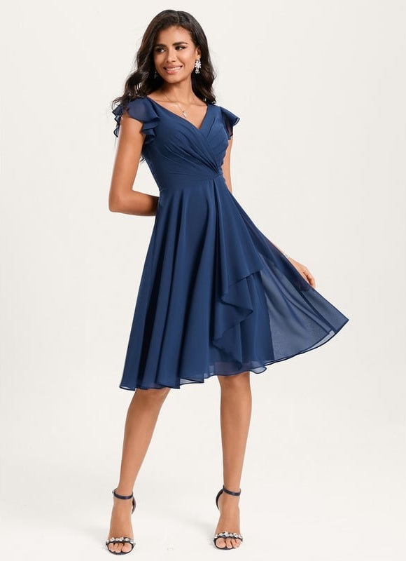 Robe Cocktail Volants Chic Nuit - gallery 2