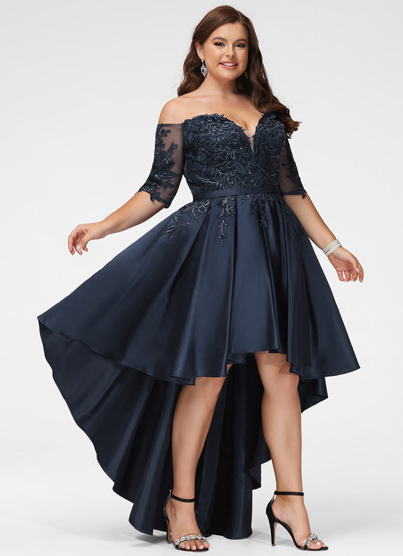 Robe De Bal Chic Asymétrique Élégante - gallery 7