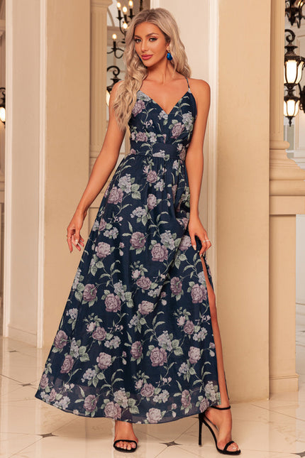 Robe Maxi Fleurie Col V Élégante - gallery 2