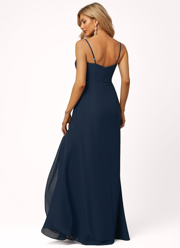 Robe Élégante Mousseline Fendue - gallery 6