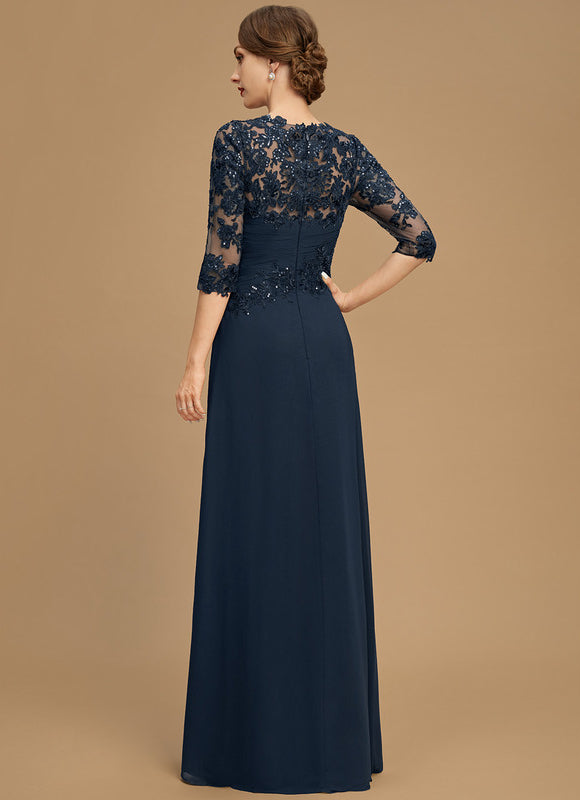 Robe Élégante Dentelle Pailletée Nuit - gallery 1