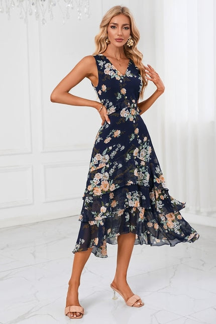 Robe Midi Fleurie Chic Élégante - gallery 2