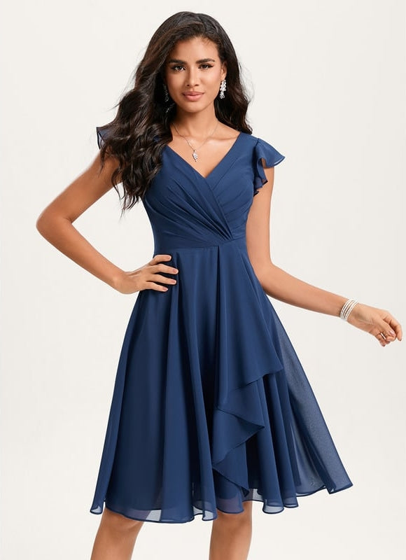 Robe Cocktail Volants Chic Nuit - gallery 4