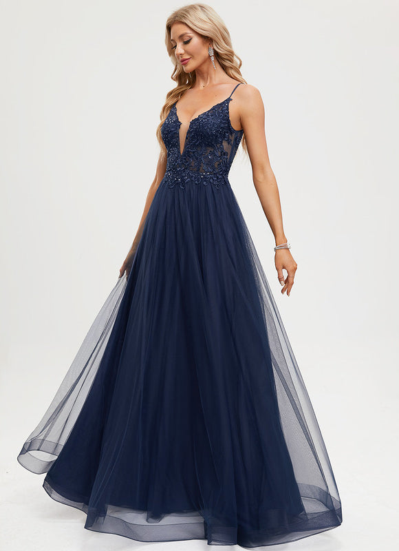 Robe De Bal Tulle Pailletée Élégante - gallery 2