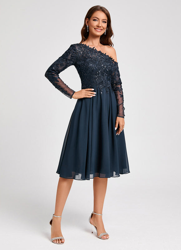 Robe Cocktail Élégante Paillettes Nuit - gallery 2