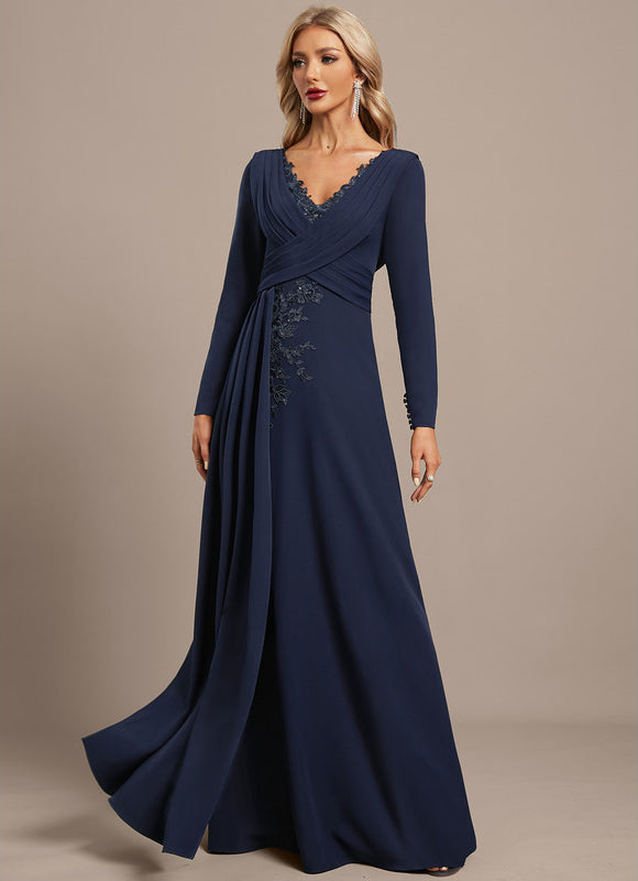 Robe Élégante Col V Paillettes