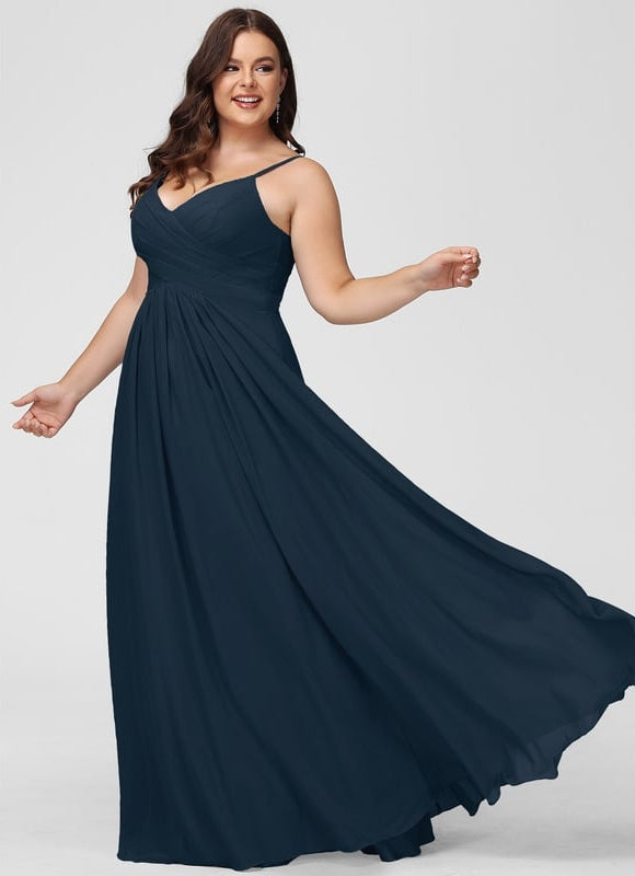 Robe Longue Chic Col V Satinée - gallery 7