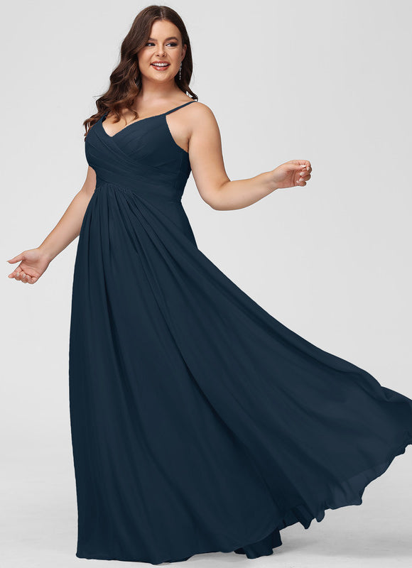 Robe Longue Chic Col V Fendue - gallery 7