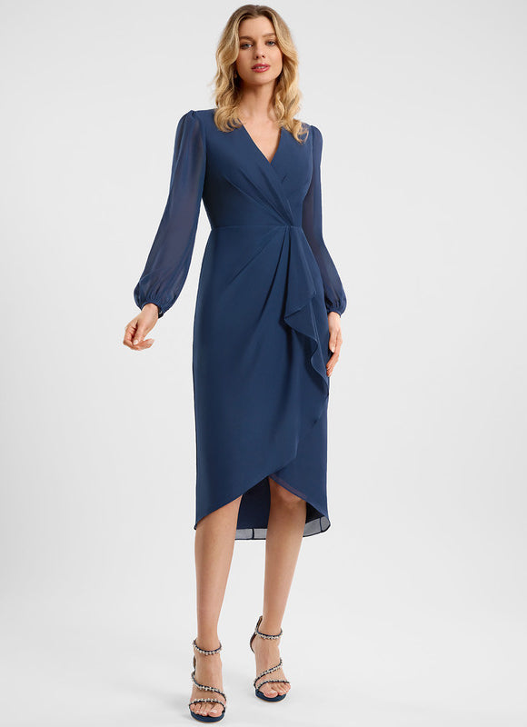 Robe Cocktail Chic Mousseline Élégante - gallery 1