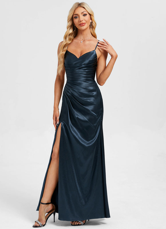 Robe Fourreau Bleu Marine - gallery 5