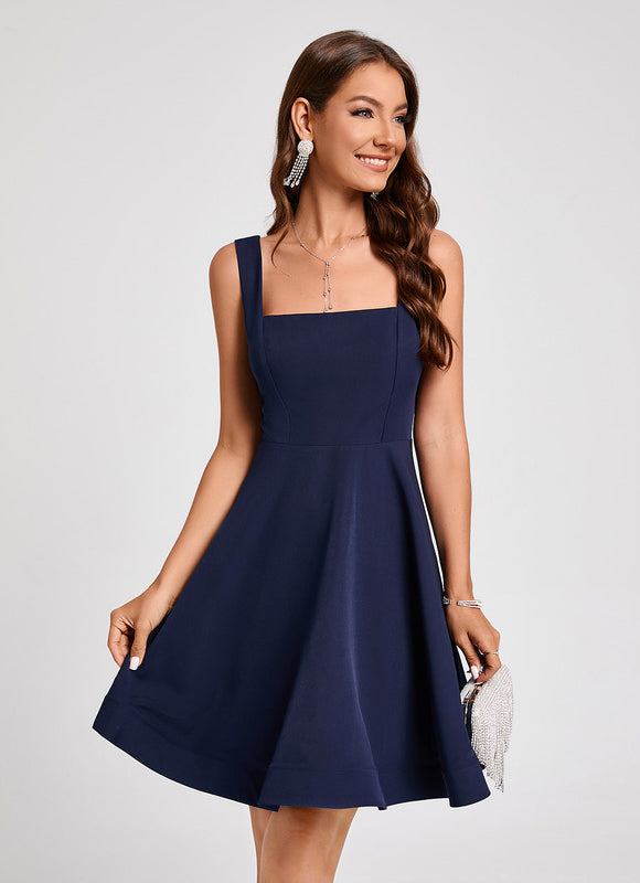 Robe Trapèze Chic Col Carré - gallery 6