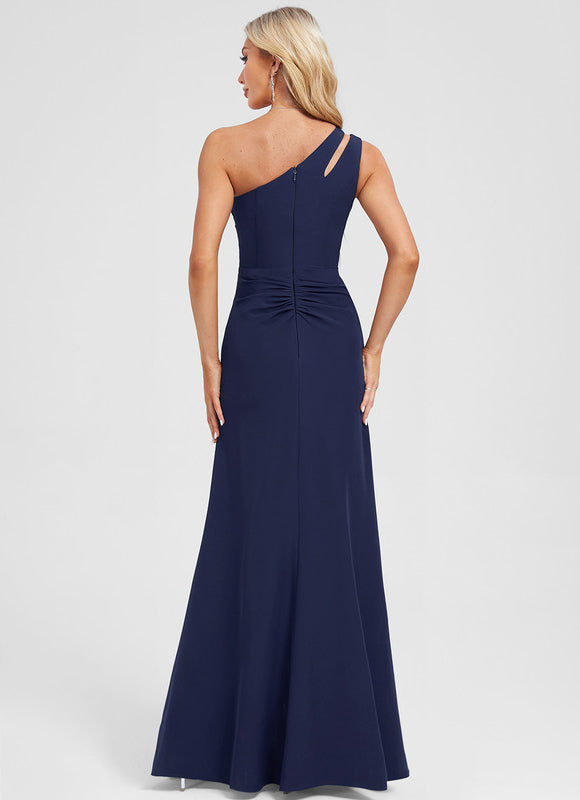 Robe Élégante Fendue Une Épaule - gallery 5