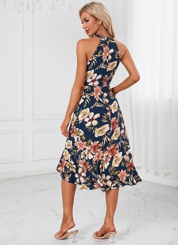 Robe Midi Fleurie Chic Satinée - gallery 3
