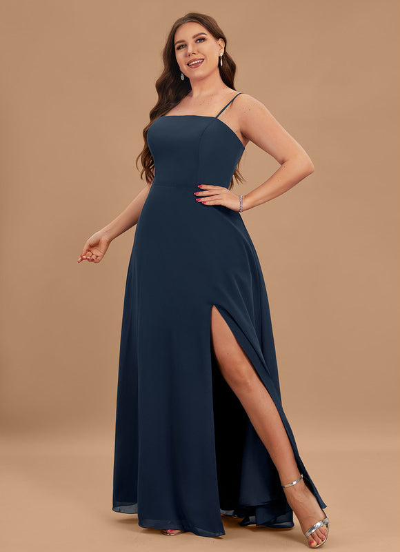 Robe Trapèze Chic Col Carré Fendue - gallery 4