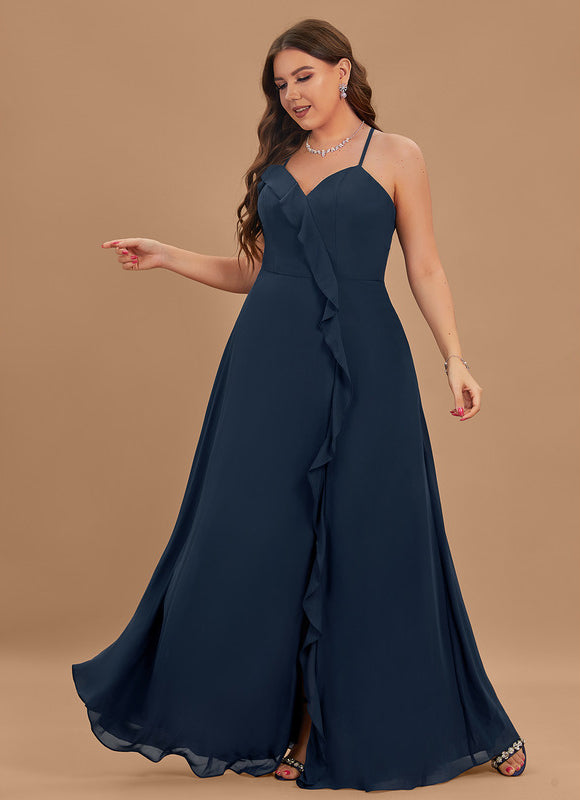 Robe Longue Chic Col V Fendue - gallery 9